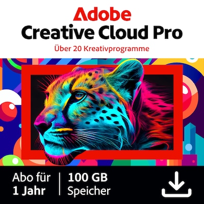 Adobe Creative Cloud Pro | 1 Jahr | 100GB | PC/Mac