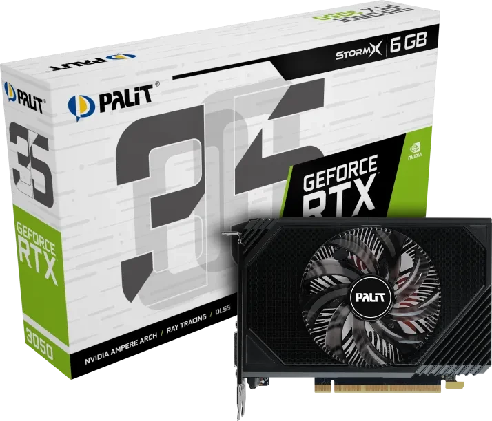Palit RTX3050 StormX               6GB GDDR6 HDMI DVI DP