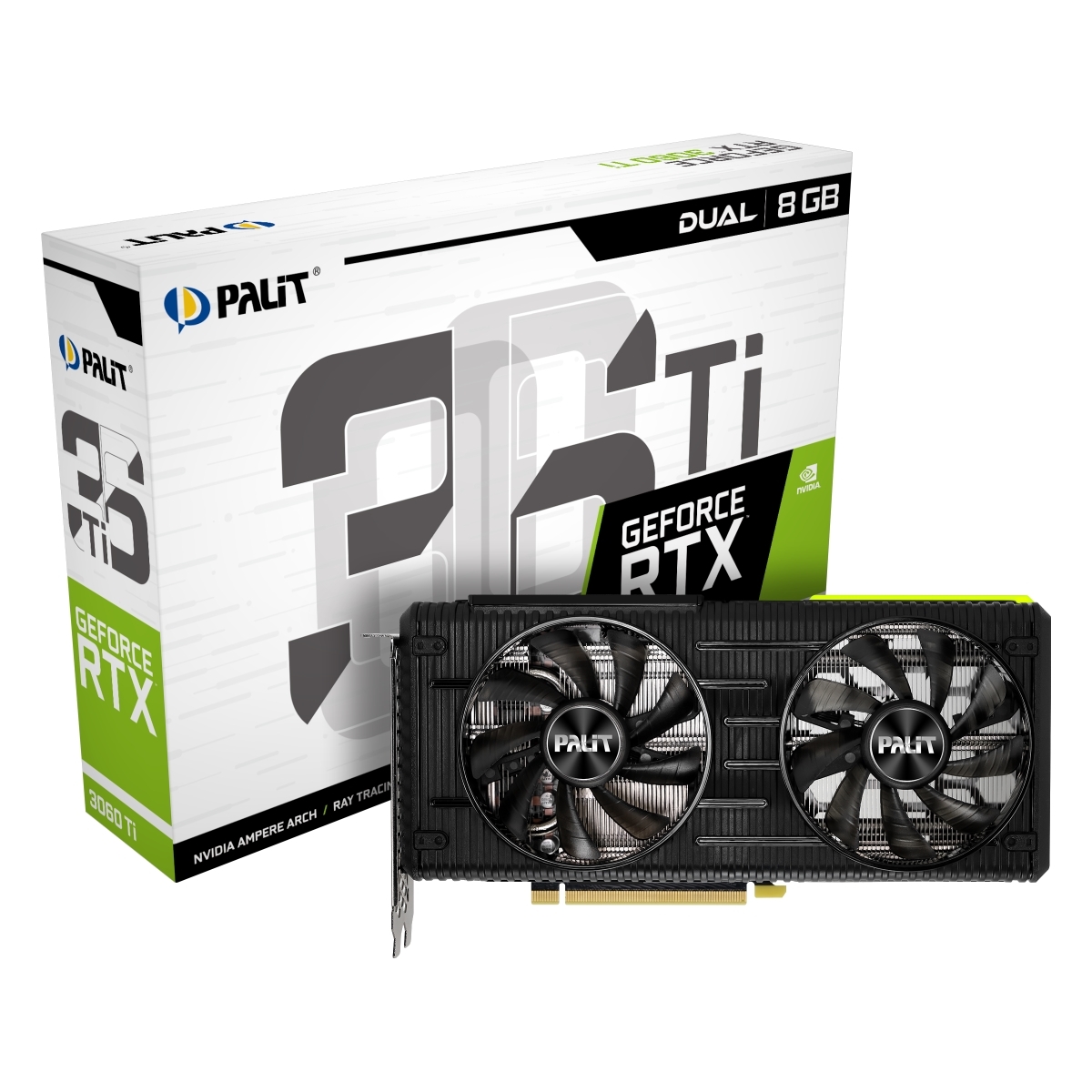 PALIT GEFORCE RTX 3060 ti 8GB グラフィックボード Palit GeForce RTX 3060Ti Dual 8GB GDDR6 LHR Grafikkarte
