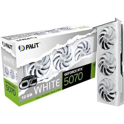 Palit GeForce RTX 5070 White OC - 12GB GDDR7, HDMI, 3x DP