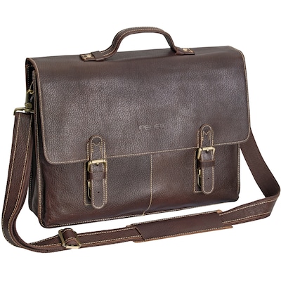Pedea Leder Umhängetasche "San Marcos" 15,6", braun