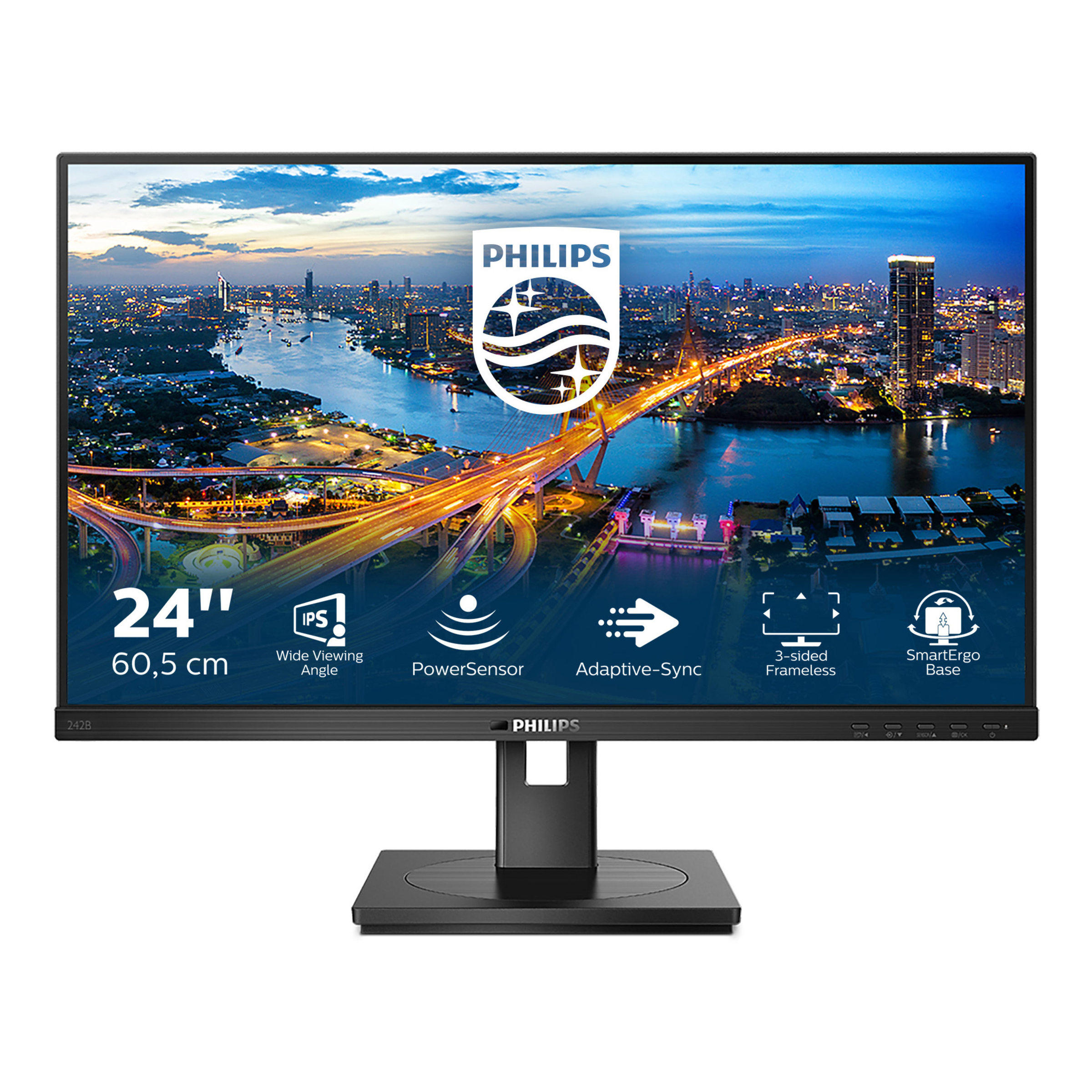 Thumbnail - Philips 242B1 Office Monitor - IPS, Höhenverstellung, USB-Hub
