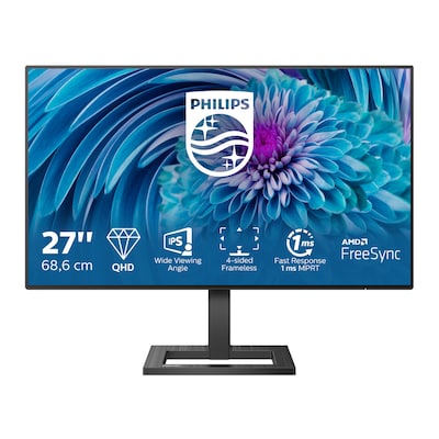 Philips 275E2FAE 27 Zoll QHD Gaming Monitor, 75 Hz, 4ms, AdaptiveSync (2560x1440, HDMI, DisplayPort) schwarz