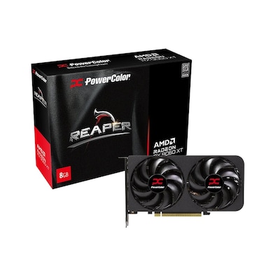 Powercolor Radeon RX 9060 XT Reaper 8GB Grafikkarte - 8GB GDDR6, 2x HDMI, 2x DP