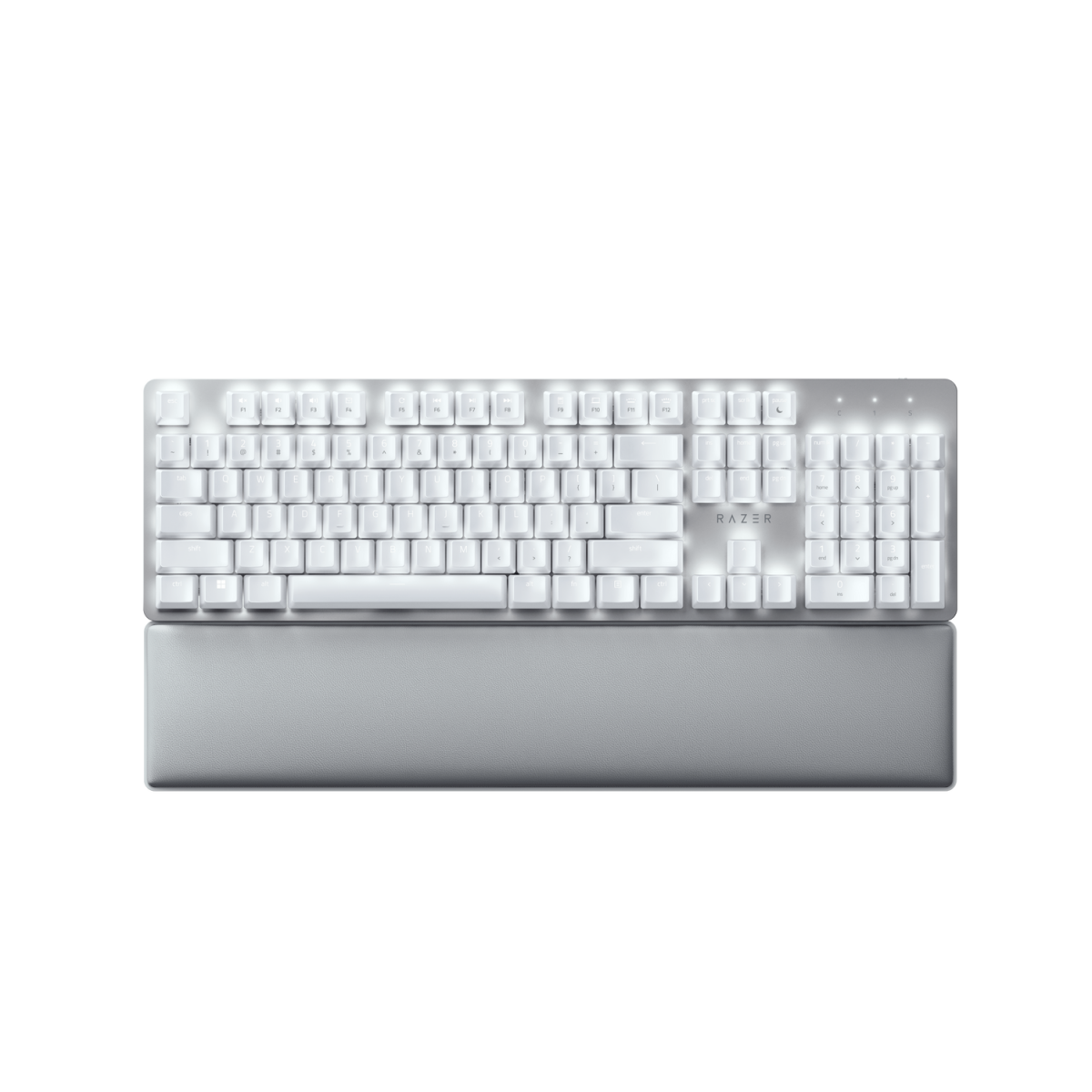 Razer Pro Type Ultra Tastatur - Kabellose mechanische Tastatur für noch mehr Produktivität, deutsches Layout, silber
