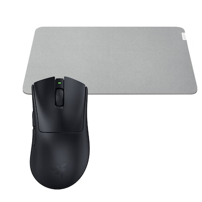 Razer Deathadder V3 HyperSpeed Gaming Maus + Pro Glide Medium - Ultra leichte kabellose ergonomische E-Sport Gaming-Maus...