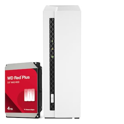 QNAP TS-133 4TB WD Red Plus NAS-Bundle NAS inkl. 1x 4TB WD Red Plus 3.5 Zoll SATA Festplatte