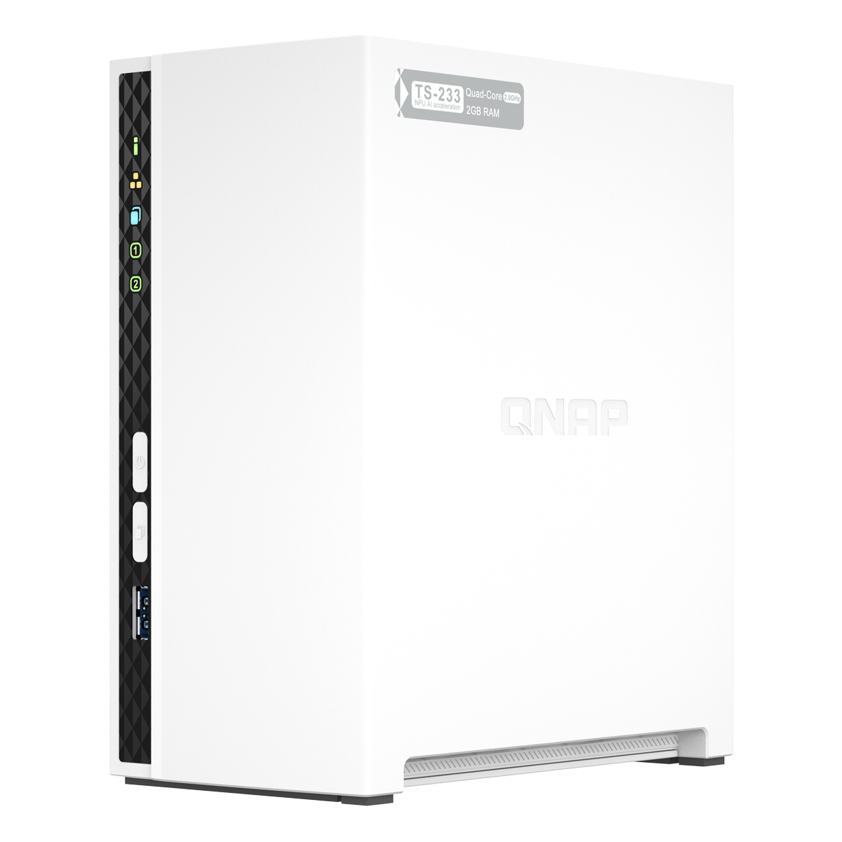 QNAP TS-233 NAS 2-Bay [0/2 HDD/SSD, 1x Gigabit LAN, 2GB RAM] NAS Produkt Bild 2