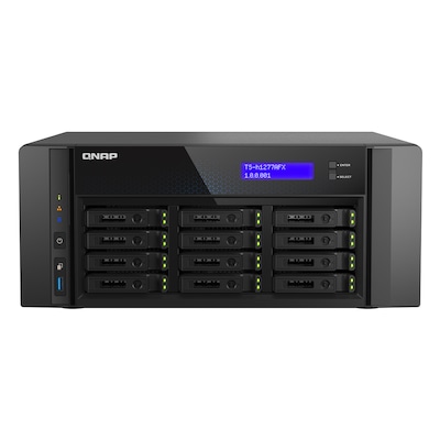QNAP TS-h1277AFX NAS 12-Bay AMD Ryzen™ 7 9000 Serie, 32GB DDR5 RAM, 0/12 2.5 Zoll SSD