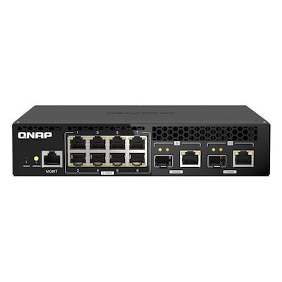 QNAP QSW-M2108R-2C Netzwerk-Switch Managed L2 2.5G Ethernet (100/1000/2500) Power over Ethernet (PoE) Schwarz