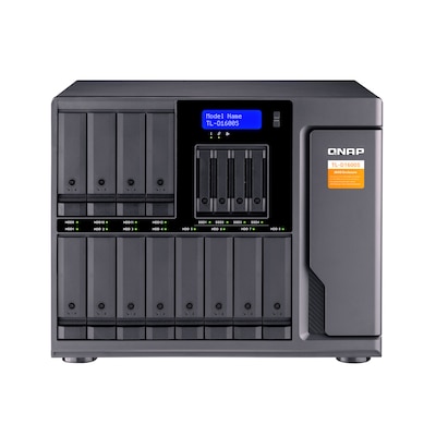 QNAP TL-D1600S Speicherlaufwerksgehäuse HDD / SSD-Gehäuse Schwarz, Grau 2.5/3.5"