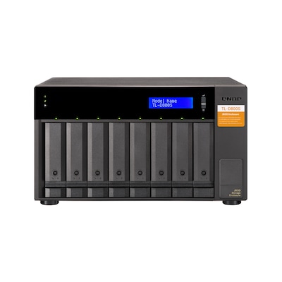 QNAP TL-D800S Speicherlaufwerksgehäuse HDD / SSD-Gehäuse Schwarz, Grau 2.5/3.5"
