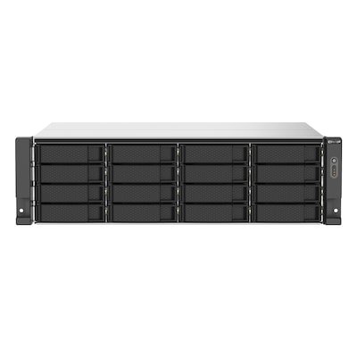 QNAP TS-1673AU-RP-16G NAS & Speicherserver Rack (3U) Ryzen Embedded V1500B 16 GB DDR4 0 TB QNAP QTS Schwarz, Grau