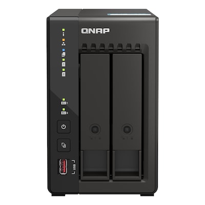 QNAP TS-253E NAS Tower Intel® Celeron® J6412 8 GB 0 TB QNAP QTS Schwarz