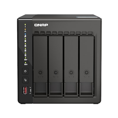 QNAP TS-453E NAS Tower Intel® Celeron® J6412 8 GB 0 TB QNAP QTS Schwarz
