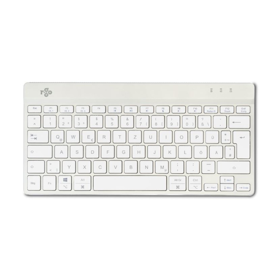 R-Go Compact Break ergonomische Tastatur, QWERTZ (DE), bluetooth, weiß
