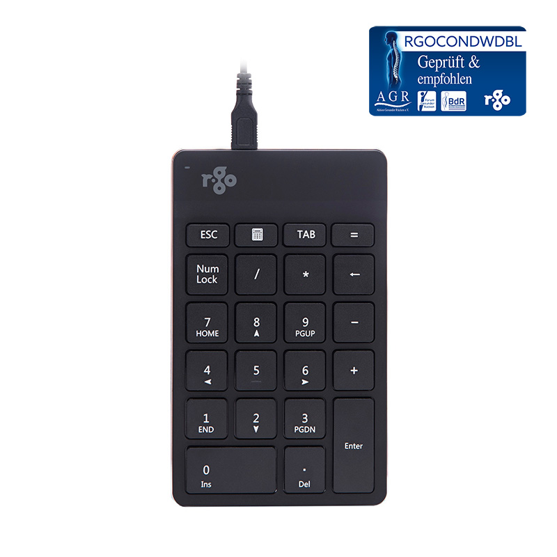 R-Go Numpad Break, Kabelgebunden, Schwarz