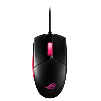 ASUS ROG Strix Impact II Electro Punk Gaming Maus - kabelgebundene Gaming Maus mit 6200dpi und Omron D2FC-F-K Switches