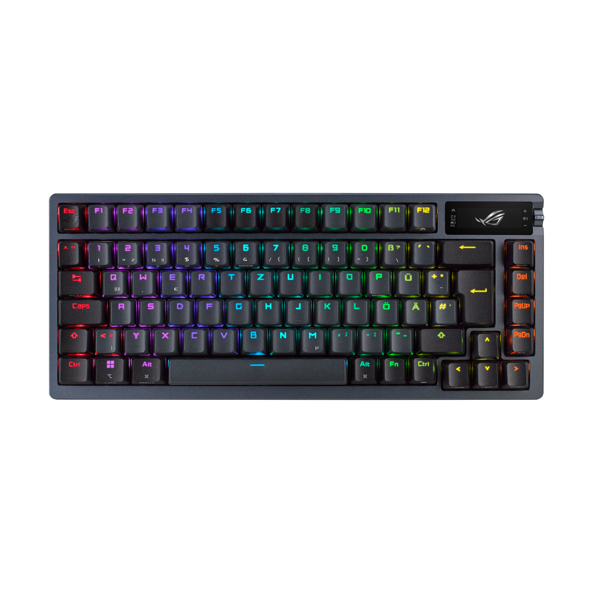 ASUS ROG Azoth RGB Gaming Tastatur mit 75% Layout - kabellose RGB Gaming Tastatur im Layout 75% mit Bluetooth und einem ...