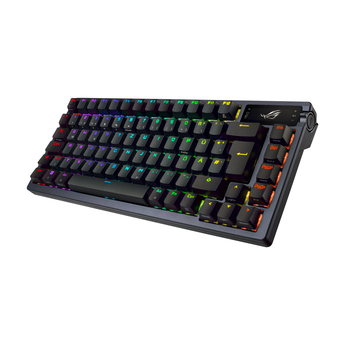 ASUS ROG Azoth RGB Gaming Tastatur mit 75% Layout - kabellose RGB Gaming Tastatur im Layout 75% mit Bluetooth und einem OLED Display zum ablesen von S Tastaturen Produkt Bild 2