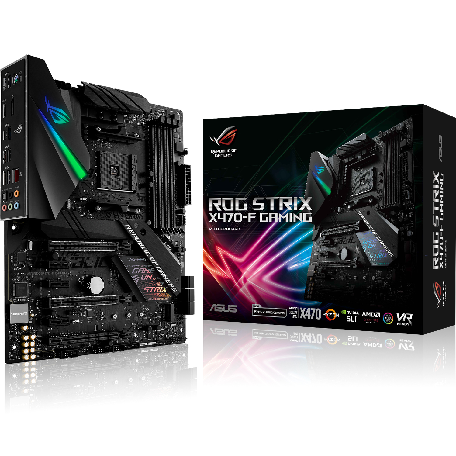ryzen7 2700X X470マザーボード　DDR4 32GB ASUS ROG STRIX X470-F GAMING Mainboard + AMD Ryzen 7 2700X CPU