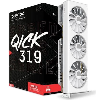 XFX Speedster QICK 319 Radeon RX 7800 XT Core Edition White - 16GB GDDR6, 1x HDMI, 3x DP