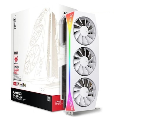 Thumbnail - XFX Radeon RX 9070XT MERCURY Magnetic Air RGB 16GB OC White - 16GB GDDR6, 1x HDMI, 3x DP