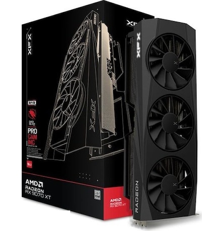 XFX Radeon RX 9070XT QUICKSILVER Gaming 16GB - 16GB GDDR6, 1x HDMI, 3x DP