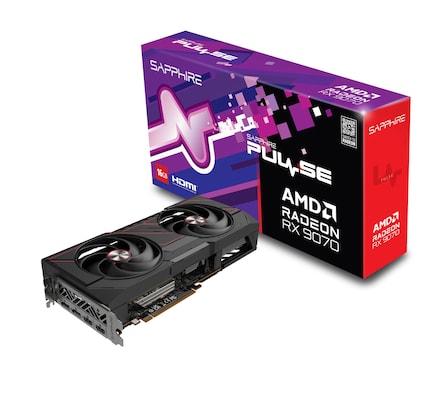 SAPPHIRE PULSE AMD RADEON RX 9070 GAMING Grafikkarte - 16GB GDDR6, 2x HDMI, 2x DP
