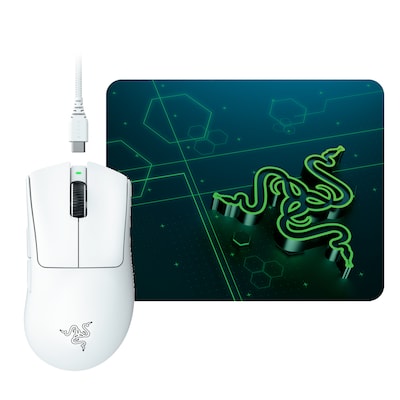 Razer DeathAdder V3 Pro Weiß inkl. Razer Goliathus Mobile Mauspad