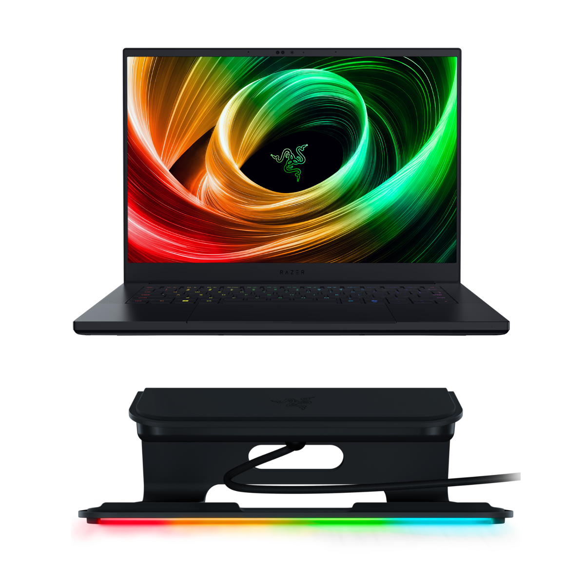 Razer Blade 14 + Razer Laptop Stand Chroma - 14" QHD+ 240Hz Display, AMD Ryzen 9 AI 365, 32GB RAM, 1TB SSD, NVIDIA GeFor...