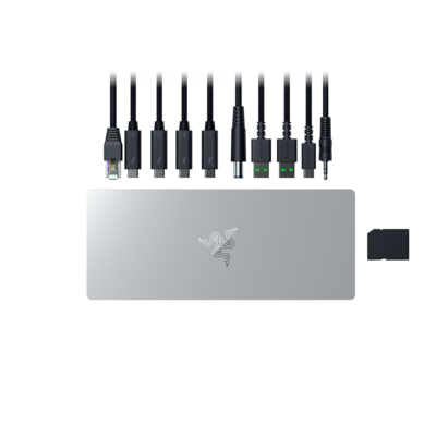 Razer Thunderbolt 5 Dock Desktop-RGB-Dock für mehrere Geräte & Bildschirme, mercury
