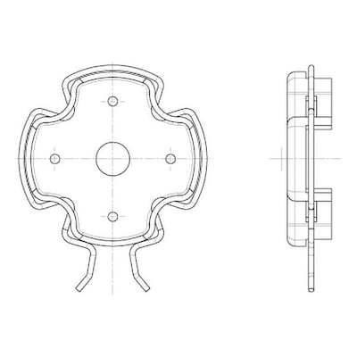 RADEMACHER Click-Antriebslager 4015K-14 Lagertulpe -inkl. Federring, Passend für RolloTube Small und Medium