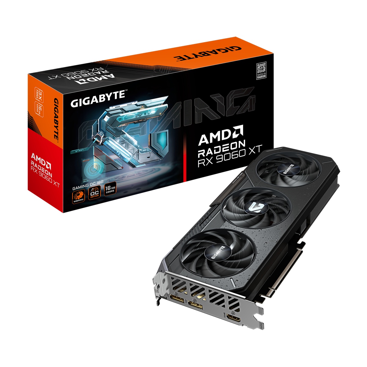 Gigabyte Radeon RX 9060 XT 16GB Gaming OC Grafikkarte - 16GB GDDR6, 2x HDMI, 2x DP