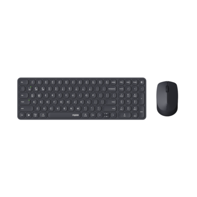 Rapoo Kabelloses ultraflaches Multi-Mode-Deskset "9310M" schwarz, QWERTZ DE, 2,4 GHz, Bluetooth 4.0, Bluetooth 5.0, Nano-USB-Empfänger & Aufbewahrungs