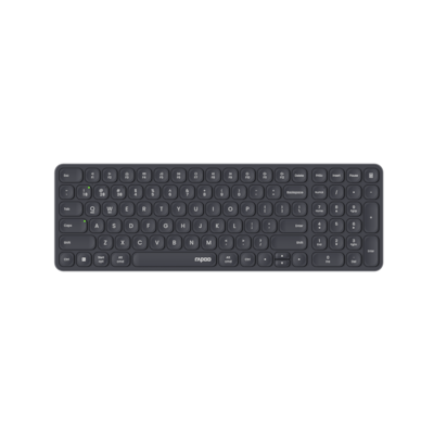 Rapoo Kabellose, ultraflache Multi-Mode-Tastatur "E9310M", schwarz, QWERTZ DE, 2,4 GHz, Bluetooth 4.0, Bluetooth 5.0, Nano-USB-Empfänger, Bis zu 10 m
