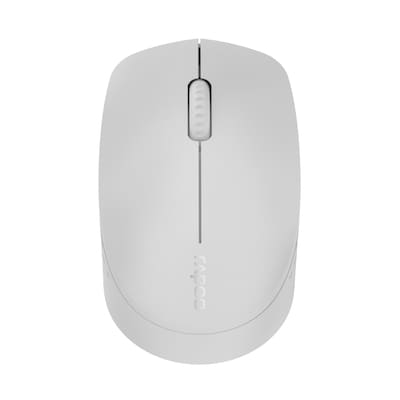 Rapoo Kabellose lautlose Multi-Mode-Maus "M100 Silent" hellgrau, hochauflösender Sensor mit 1300 DPI