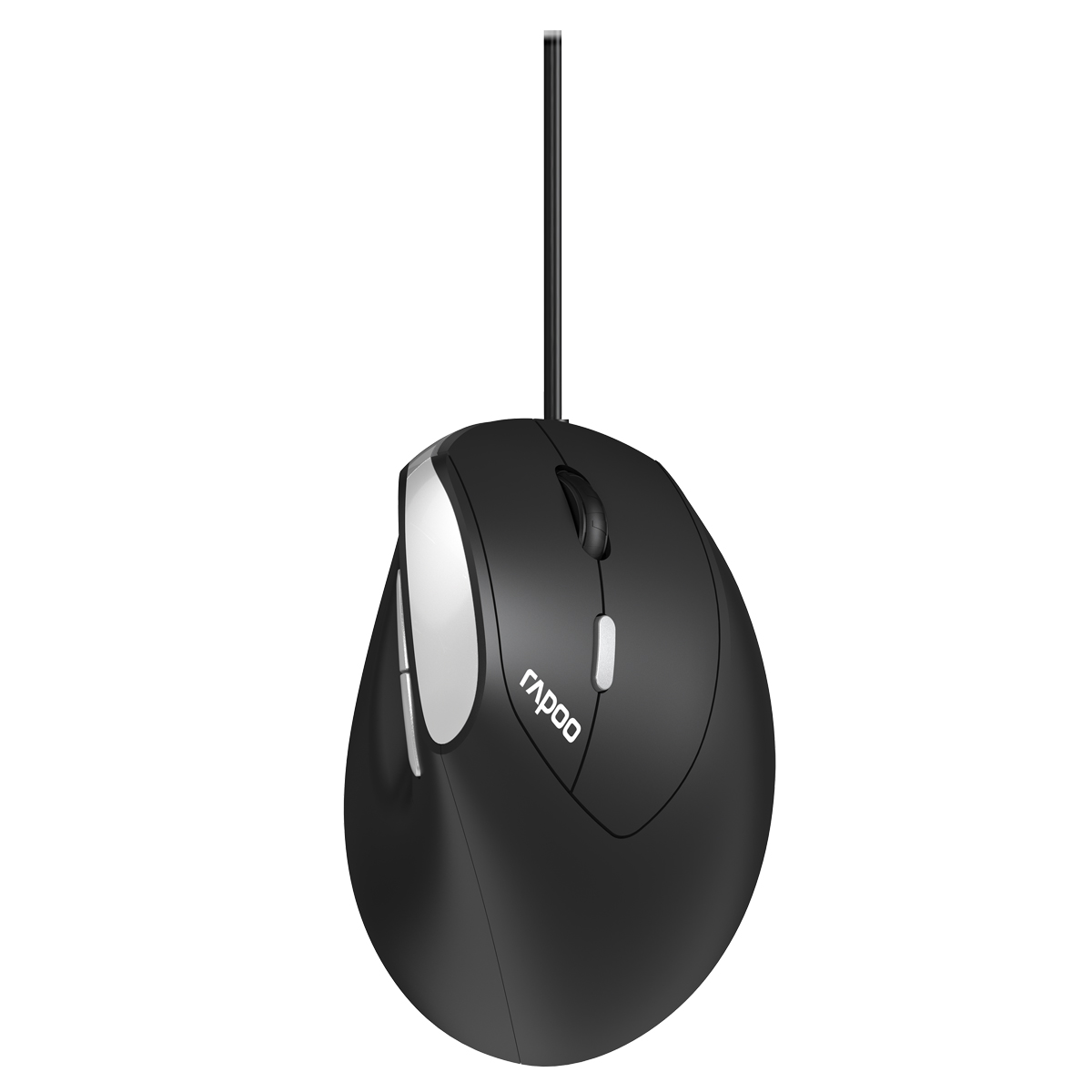 Thumbnail - Rapoo Kabelgebundene ergonomische Maus "EV200", Schwarz Einstellbarer Sensor mit 1600 DPI