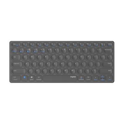 Rapoo Kabellose Multimodus Tastatur "E9600M", DE-Layout, grau