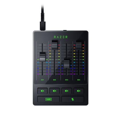 Razer Audio Mixer, Universal-Analog-Mixer für Streaming, 4 Kanal, XLR-Eingang mit Vorverstärker