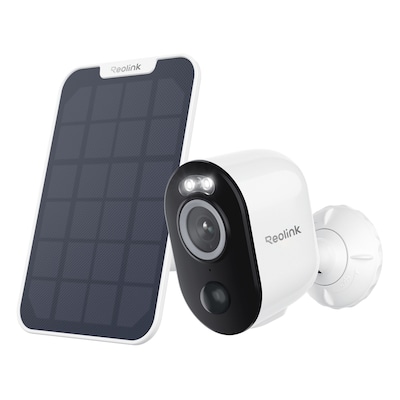 Reolink Argus Series B330 WLAN Überwachungskamera mit Solarpanel 5MP (2880x1616), Akkubetrieb, IP65-Wetterschutz, Nachtsicht in Farbe, …