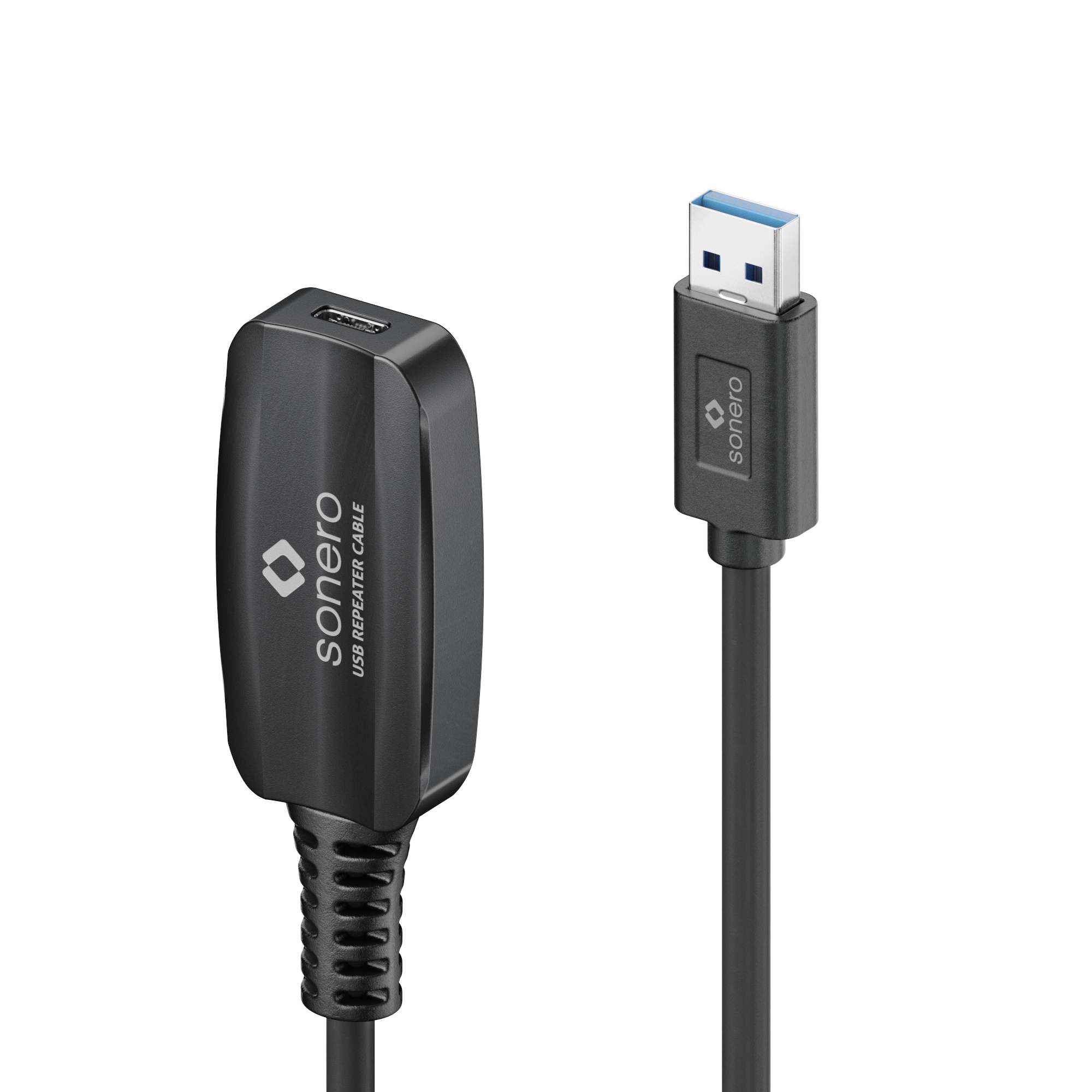 sonero USB 3.2 Gen1x1 Aktive Verlängerung - A/C schwarz - 5,00m