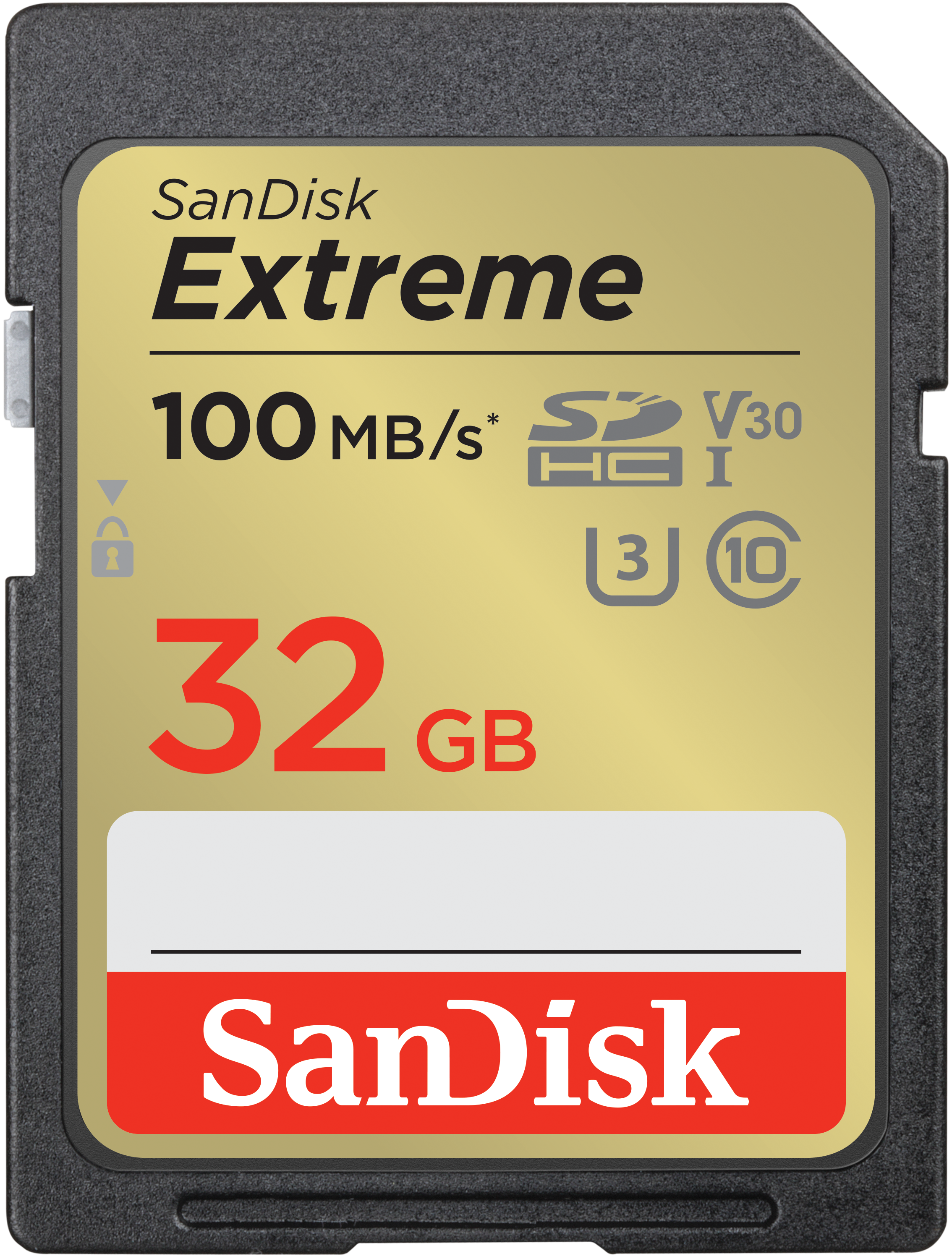 SanDisk 32GB Extreme SDHC Speicherkarte, 100MB/s & 60MB/s Lese/Schreibgeschwindigkeit, UHS-I, Class 10, U3, V30