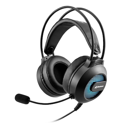 Sharkoon SGH20 USB-Gaming-Headset kabelgebundenes USB-Headset mit RGB-Beleuchtung an den Ohrmuscheln und 50mm-Treiber