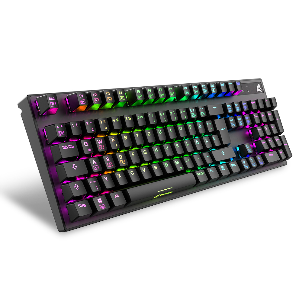Sharkoon Skiller SGK20 Red Gaming Tastatur B-Ware mit mechanischen Huano-Red Switches, RGB-Beleuchtung und 1.000 Hz Polling Rate Tastaturen Produkt Bild 2