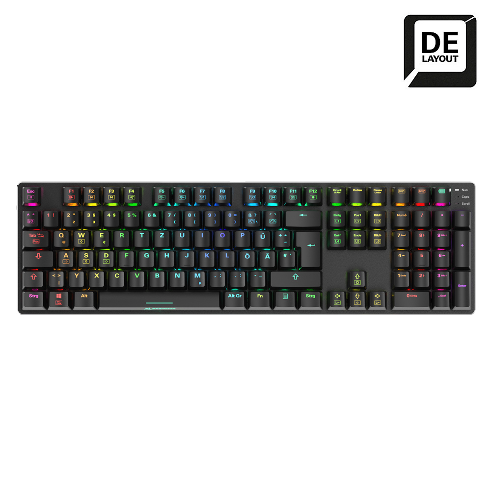 Sharkoon SKILLER SGK36W B-Ware - kabellose Gaming-Tastatur mit Huano Red Switches