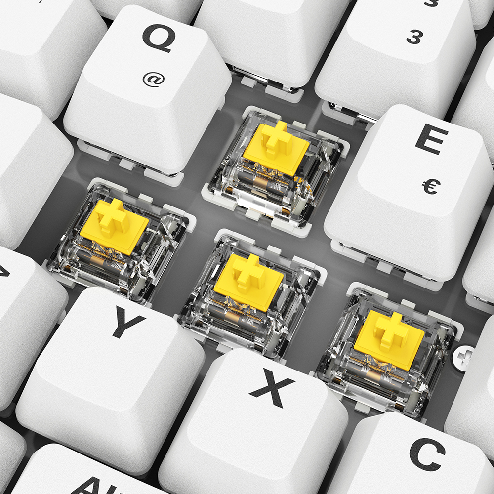 Sharkoon SGK50 S2 Tastatur – Weiß, RGB, Gateron Brown Schalter, Hot-swappable