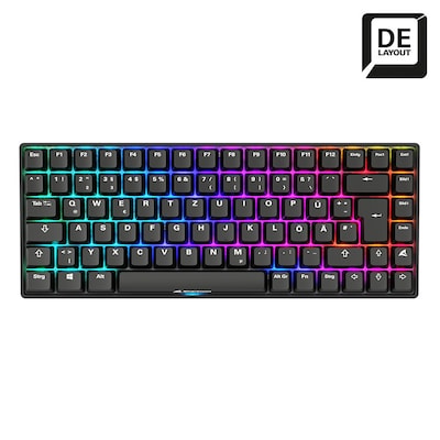 Thumbnail - Sharkoon SKILLER SGK50 S3 PBT Gaming Tastatur B-Ware - 75% Layout, Hot-Swap Gateron G Pro Yellow V3 Switches, RGB-Beleuc...