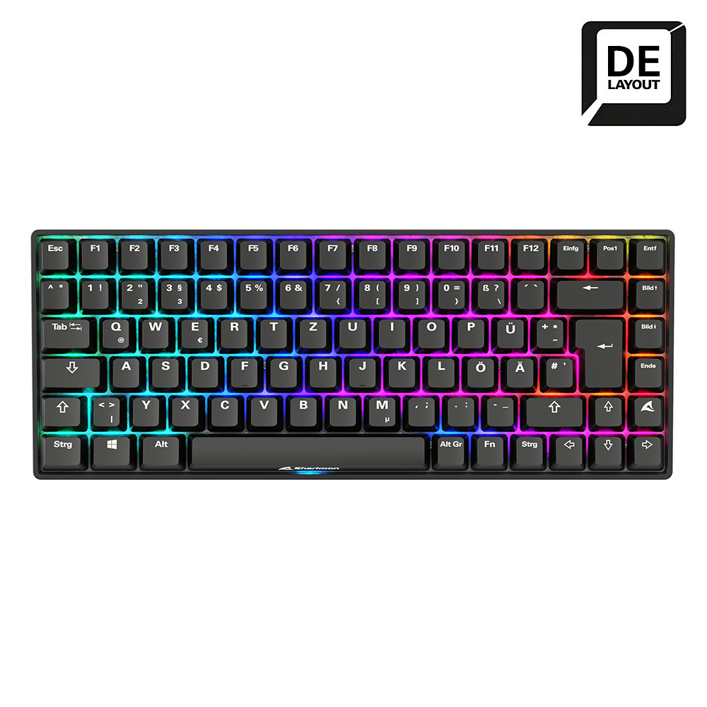 Sharkoon SKILLER SGK50 S3 PBT Gaming Tastatur B-Ware - 75% Layout, Hot-Swap Gateron G Pro Yellow V3 Switches, RGB-Beleuc...