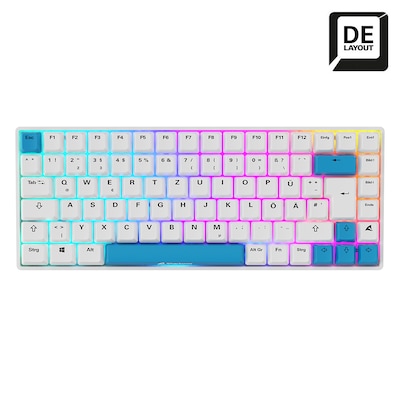 Sharkoon SKILLER SGK50 S3 PBT Gaming Tastatur - 75% Layout, Hot-Swap Gateron G Pro Yellow V3 Switches, RGB-Beleuchtung, ...